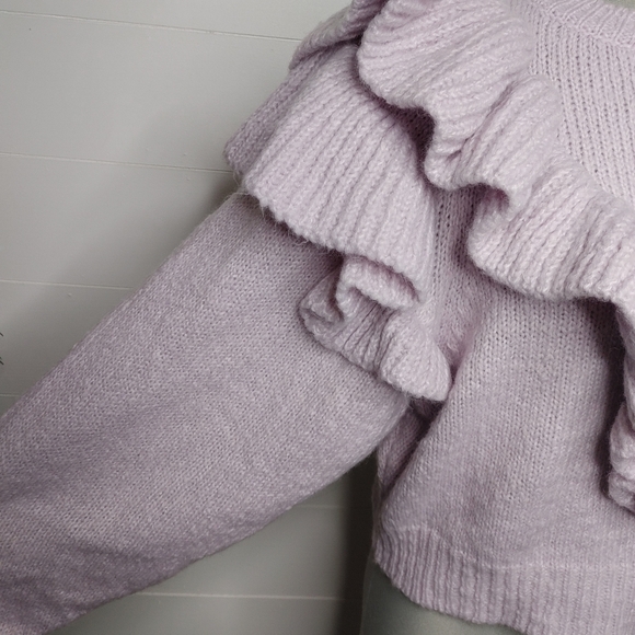 ZARA blogger fave ruffle sweater size M - Picture 9 of 14